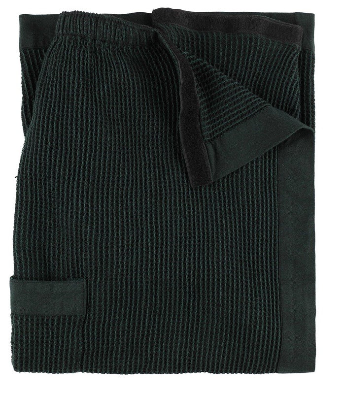 Sauna apron Rento, 145 x 85 cm, black/green