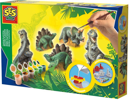 Gipsinių figūrų gaminimo rinkinys SES Dinosaurs 01406