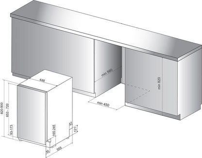 Built-in dishwasher Whirlpool WSIC 3M27 C