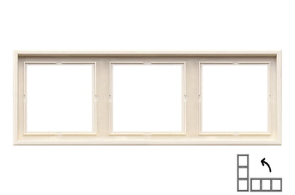 Three-gang frame LIREGUS MODERN, matte sand