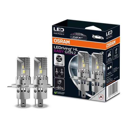 LEMP AUTO LED H4/H19 12V1400/1800LM 2PCS