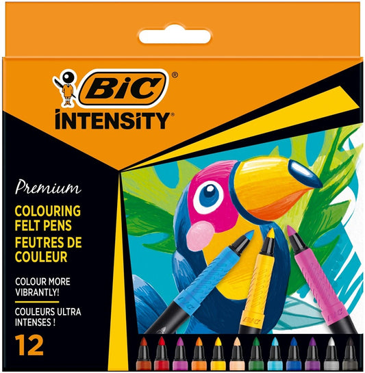 FELT PENS BIC INTENSITY FINE 12COLOURS