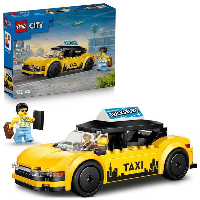Konstruktorius LEGO® City Geltonasis taksi 60487, 122 vnt.