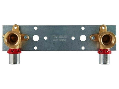 Mounting plate with press elbows, D20-1/2"