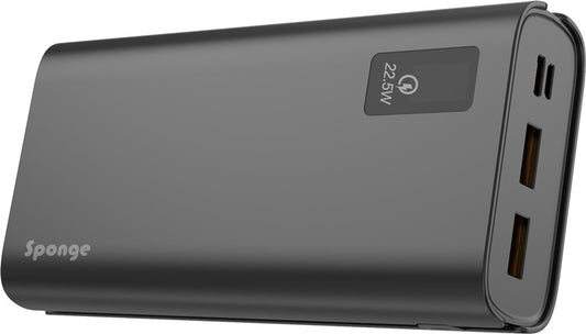Nešiojamas įkroviklis Sponge Energy 20000 mAh, 22.5 W, pilka