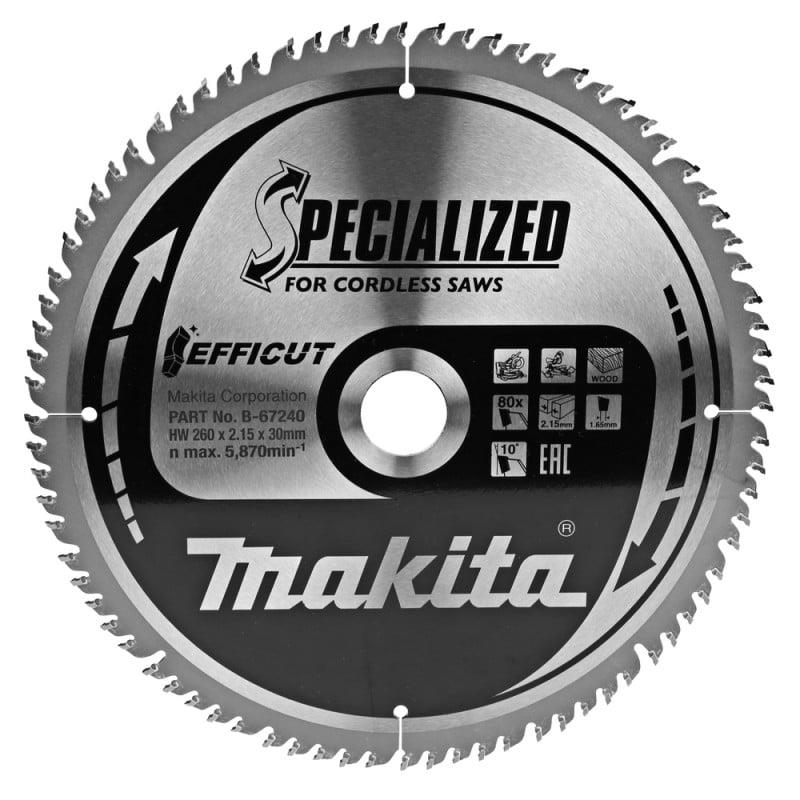 Makita Efficut Cutting Disc, 260 mm x 30 mm