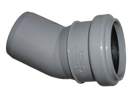 Wavin internal sewage elbow, Ø 50 mm, 30°