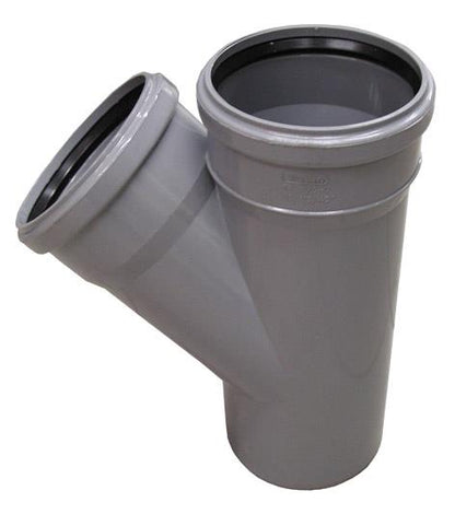Vidaus kanalizacijos trišakis Wavin, Ø 110 / 110 mm, 45°
