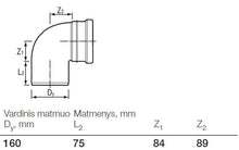 Kolano kanalizacyjne zewnętrzne Wavin, Ø 160 mm, 88.5 °