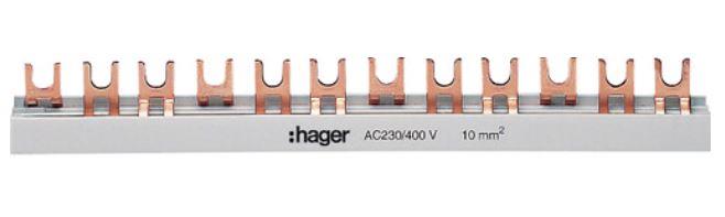 Szyna Hager KDN363B, 3P, 57 mod., 10 mm²