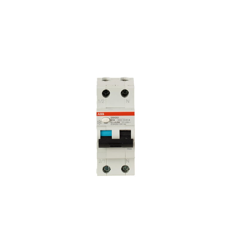 Srovės nuotėkio rėlė ABB DSH201, 2P, 16 A, 230 V, 30 mA