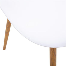 Dining chair 157268G, white/light brown, 47x53x85cm