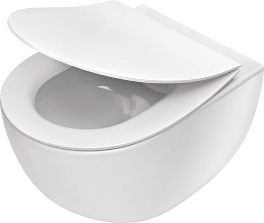 Miska wisząca WC Deante Peonia, z deską, 51x36