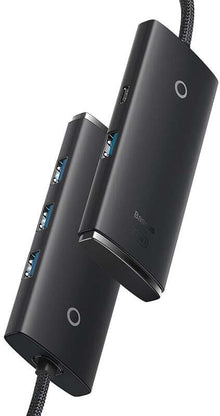USB Hub Baseus USB-C male, 4 x USB/USB-C female, black