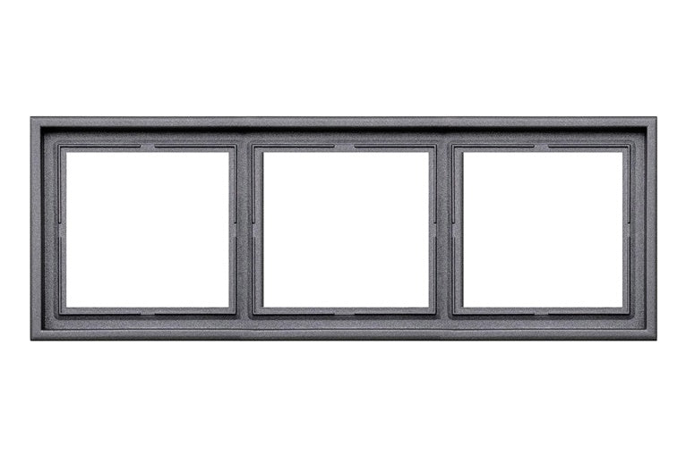 Three-gang frame LIREGUS MODERN, matte black