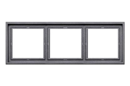 Three-gang frame LIREGUS MODERN, matte black
