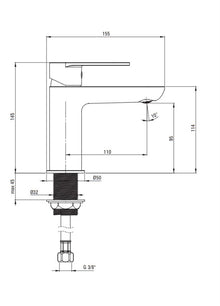 Bateria umywalkowa Deante Alpinia BGA_020M, chrom