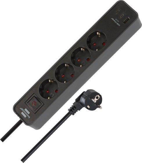 Buitinis ilgintuvas BRENNENSTUHL ECOLOR,4vt.,3USB A+C,1,5 m
