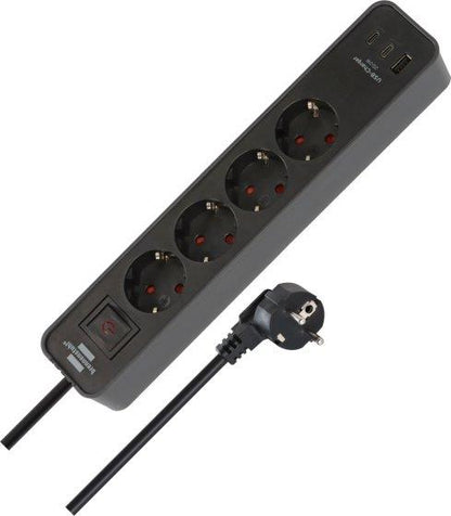 Buitinis ilgintuvas BRENNENSTUHL ECOLOR,4vt.,3USB A+C,1,5 m