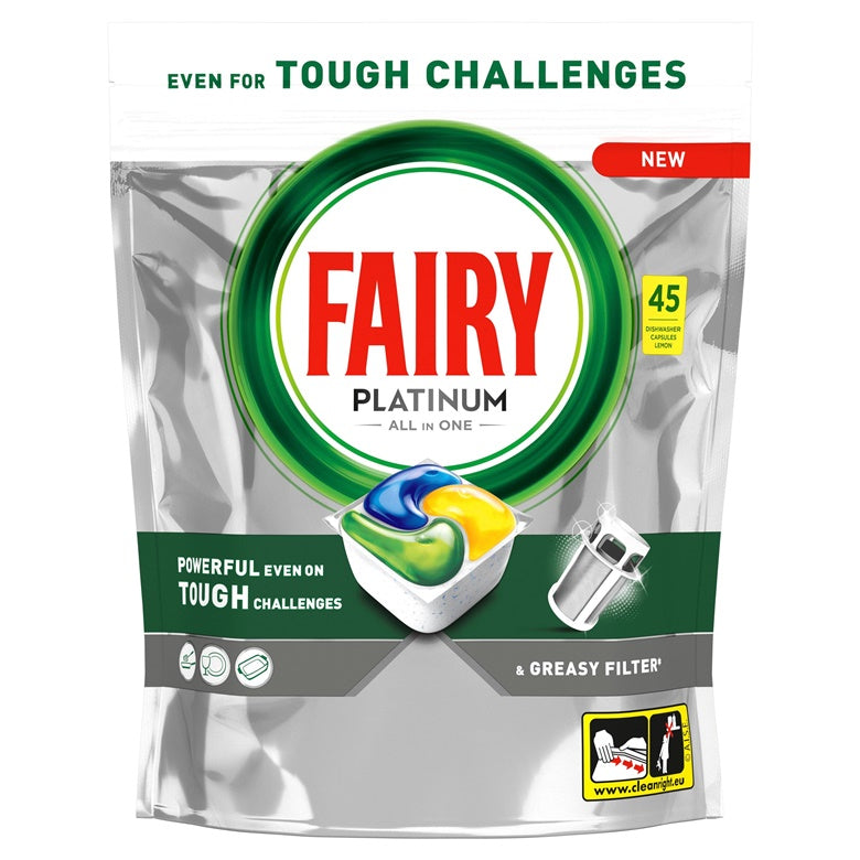 KAPSULĖS INDA FAIRY PLATINUM LEMON 45VNT
