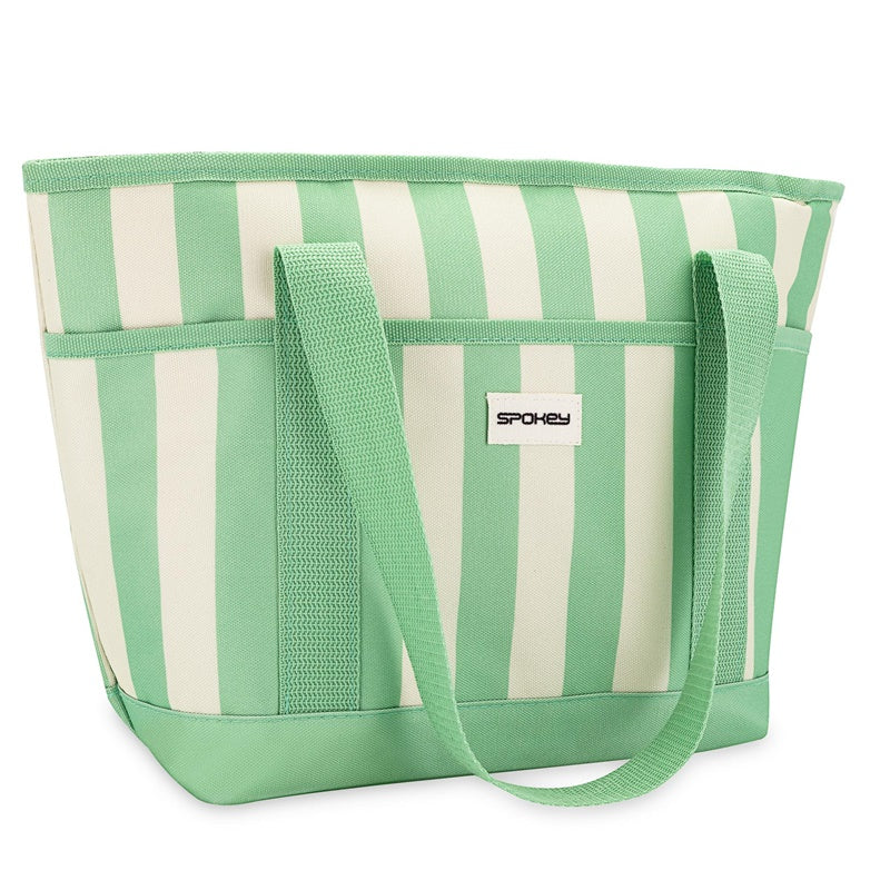 Cooler bag Spokey, white/green, 39 x 27 cm, 12 l
