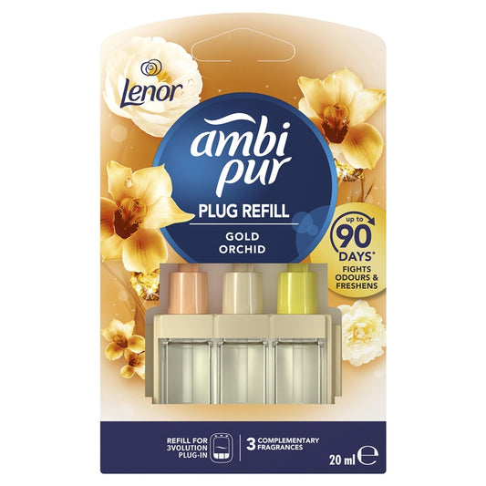 ODŚWIEŻACZ POWIETRZA AMBI PUR 3VOL GOLD ORCH WKŁAD 20ML