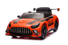 Dziecięcy samochód elektryczny Mercedes AMG GT3, czarno-pomarańczowy
