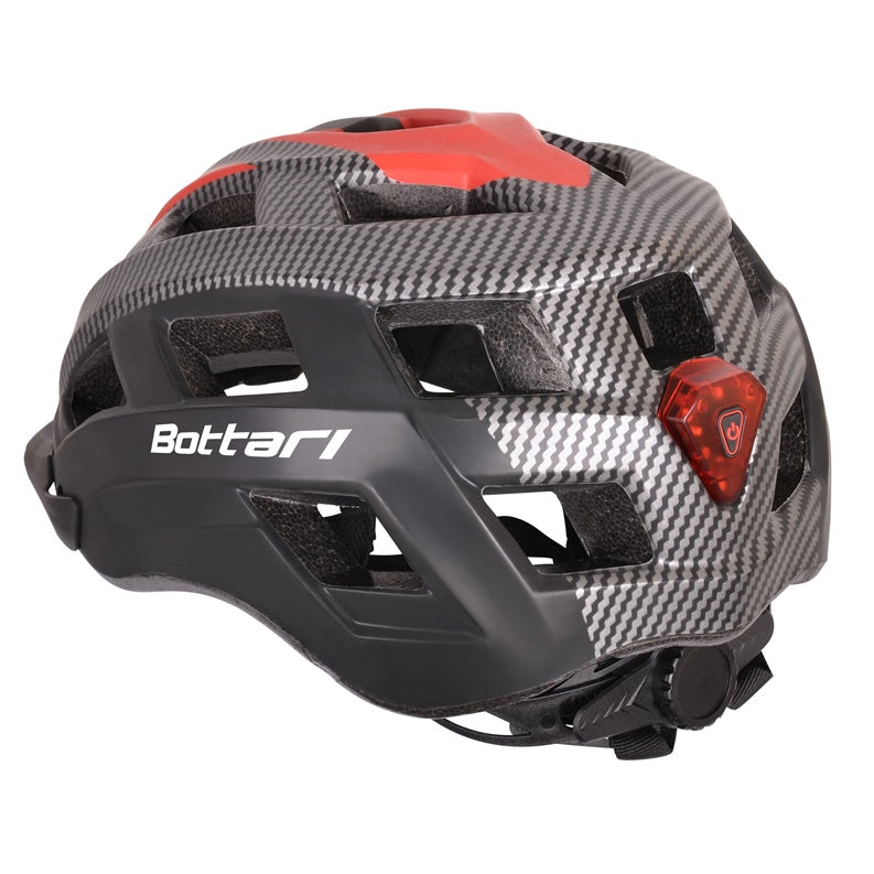 Dviratininkų šalmas Bottari 94001RB, juodas/raudonas, S/M