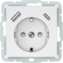 Wall socket+A+C VILMA QR1000, mat. white