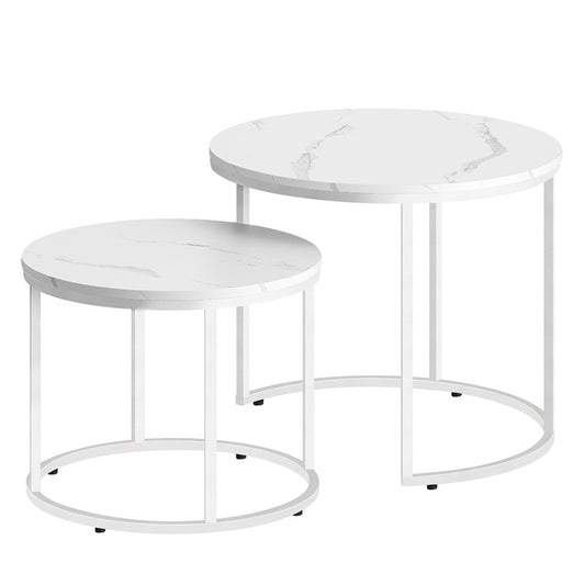 Coffee tables, white, 43x35 53x45