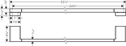 TOWEL RACK ADDSTORIS Q HG CHROME