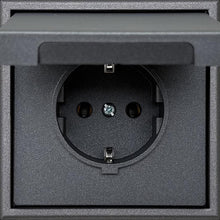 Socket LIREGUS MODERN, IP44, matt black