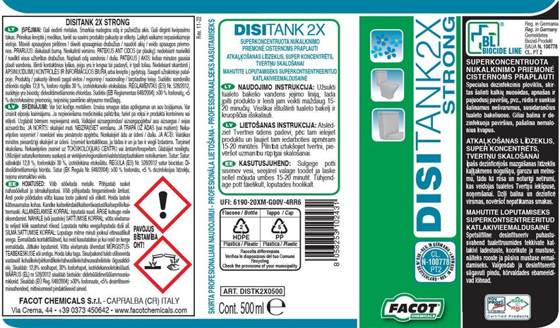Środek do czyszczenia zbiorników toaletowych 500 ml, DISITANK