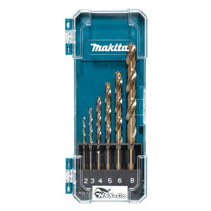 Makita D-75758 HSS-CO Metal Drill Bit Set 2-8 mm, 6 Pcs