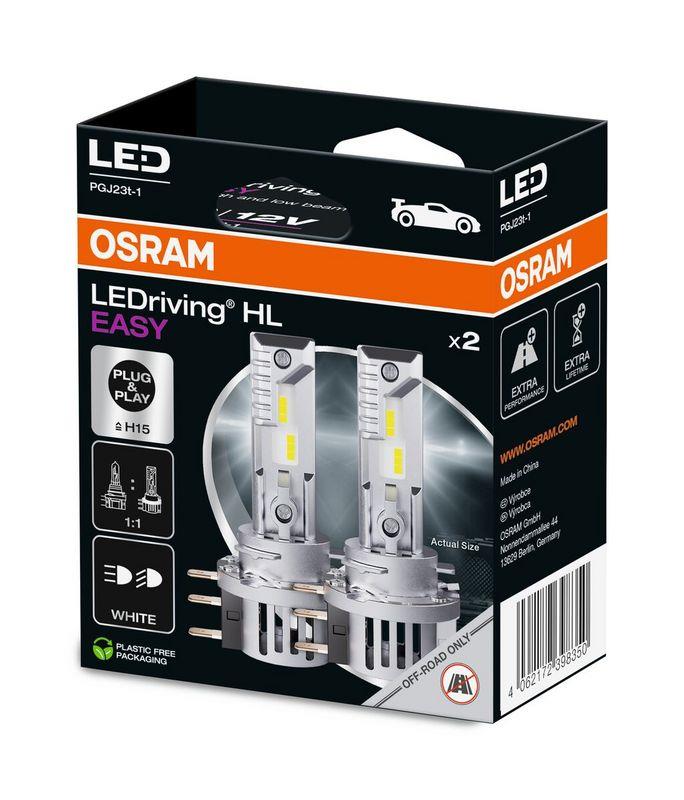Żarówka samochodowa Osram, H15, LED, biała, 12 V, 2 szt.