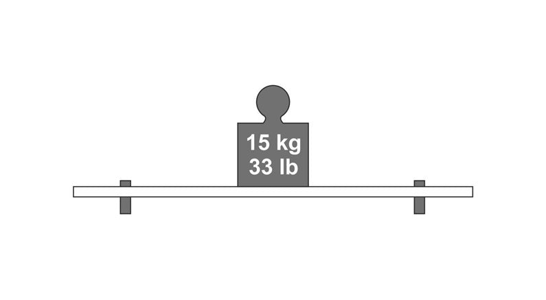 Shelf bracket Cuadro, 200x50 mm, anthracite, 2 pcs.