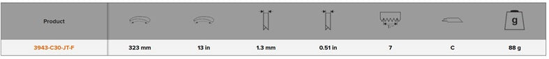 Tiesinio pjūklo geležtė Bahco Reciprocating Sawblade, 300 mm