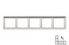 Five-gang frame LIREGUS MODERN, champagne