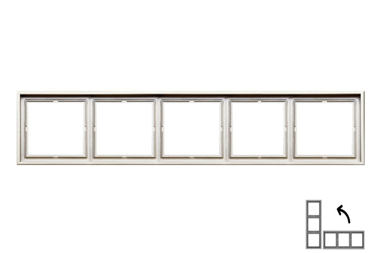 Five-gang frame LIREGUS MODERN, champagne