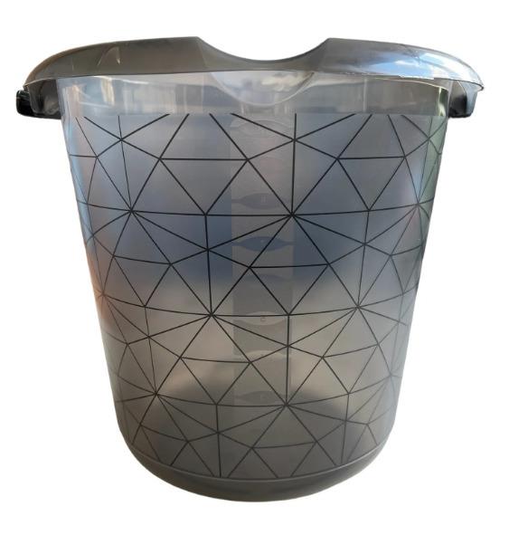 Bucket Keeeper Polygon, 10 l, transparent/black