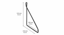 Shelf bracket Dolle Fil, 210x210 mm, black
