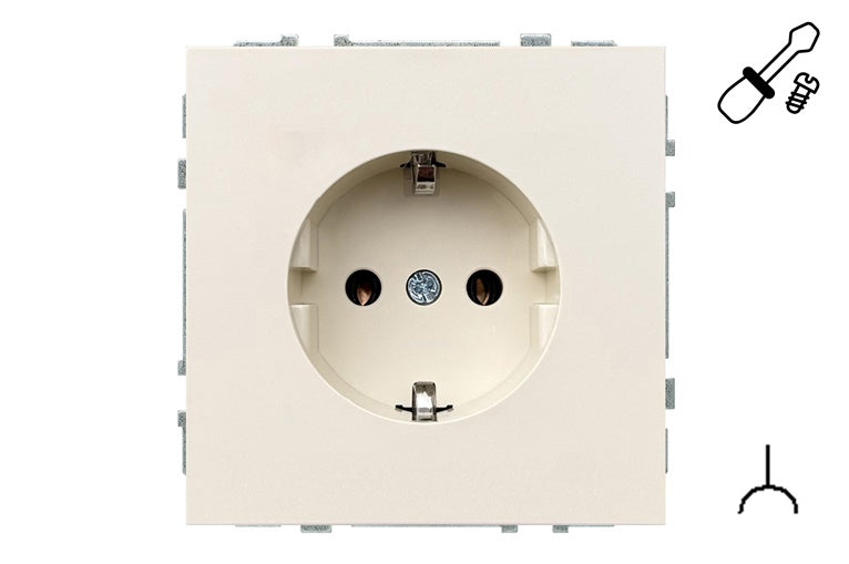Socket LIREGUS MODERN, earthed, sand color