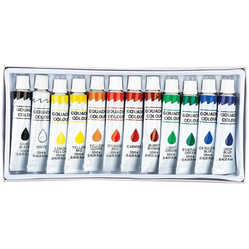 Gwasz w metalowych tubkach 12 szt. x 12 ml 83551