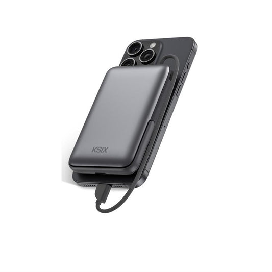 Power bank Ksix, 10000 mAh, pilkas