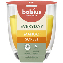 Candle, aromatic Bolsius Mango Sorbet, 21 h Yellow/Orange