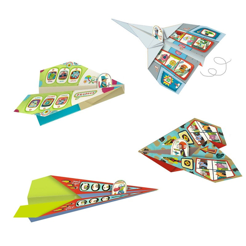 Popierinių figūrų gaminimo rinkinys Djeco Origami planes