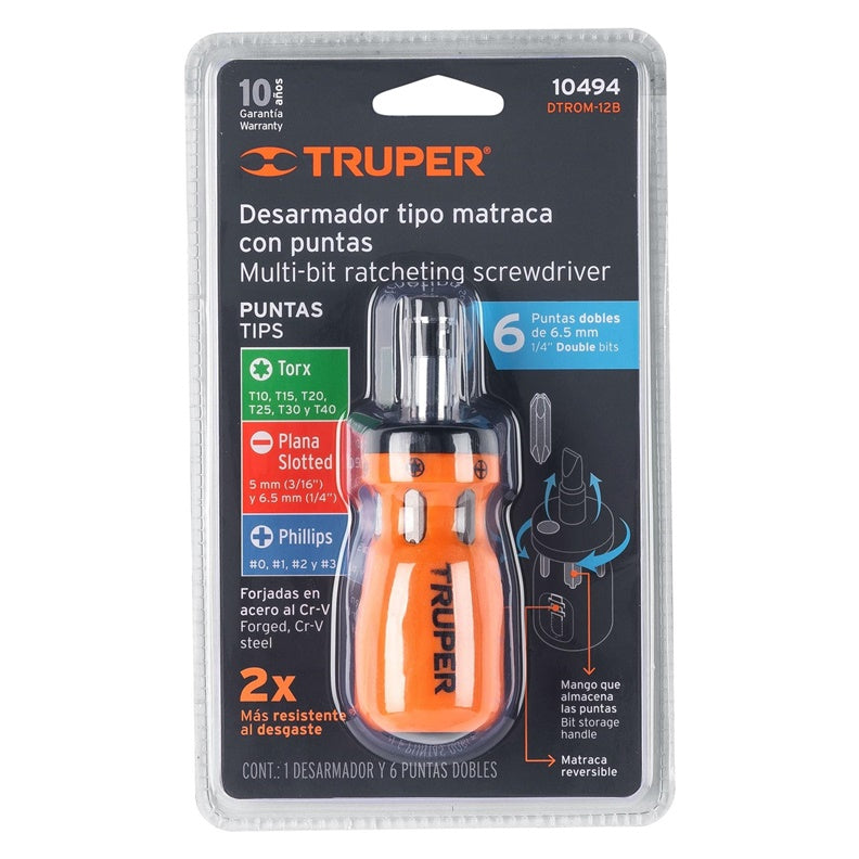 Screwdriver with bits Truper, 6 pcs.