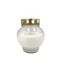 Candle Geralda Pumpkin, 60 h, Clear/White