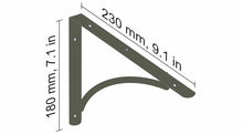 Shelf bracket Dolle Arch, 230x180 mm, grey