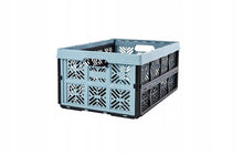 Storage box Keeeper, 32 l, black/light blue, 48 x 35 x 23 cm